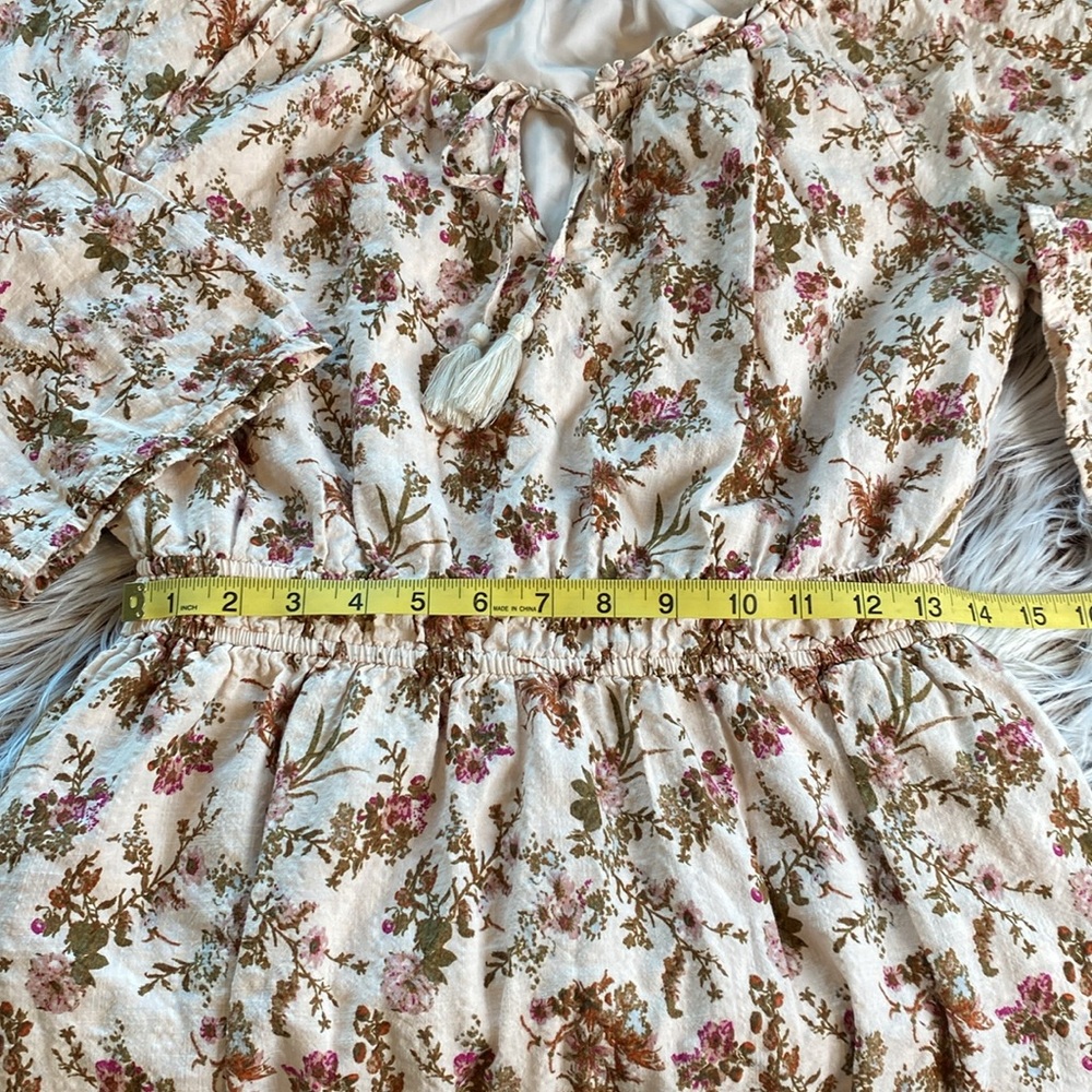 Frye Floral Cream and Brown Dress - Picture 6 of 10
